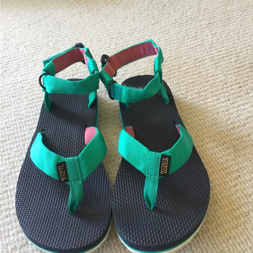 Teva Kids Teal and Pink Strap Sandals